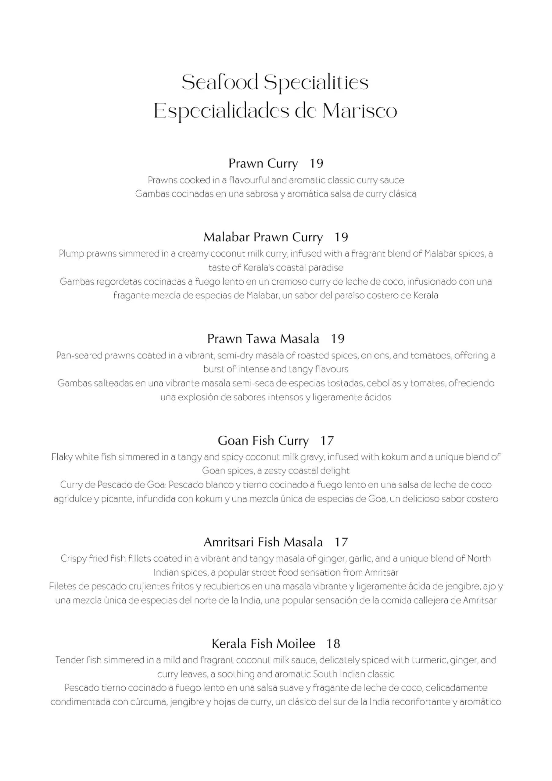 Jatayu Ibiza Menu 10 Jatayu Ibiza Menu 10